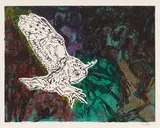 Oiseau de nuit by Jean Paul Riopelle, 1968, etching on paper, sold Sep 2024