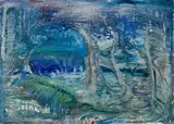 Tissus aquatiques by Marcelle Ferron, 1947, oil on canvas, sold Sep 2024