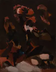 Naze Iman Brun by Pierre Gauvreau, 1947, oil on board, sold Sep 2024
