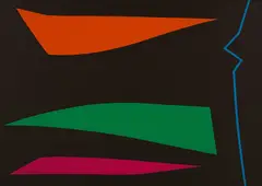 Fantaisie 2 by Fernand Leduc, 1967, oil on canvas, sold Sep 2024