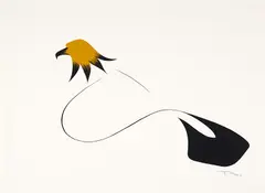 Eagle by Benjamin Chee Chee, 1977, acrylic on paper, sold Aug 2024