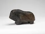 Musk Ox by Barnabus Arnasungaaq, stone sculpture, sold Aug 2024