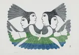 Seamaids by Kenojuak Ashevak, stonecut on paper, sold Aug 2024