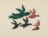 Witch by Helen Kalvak, stonecut on paper, sold Aug 2024