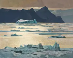 Evening, Frobisher Bay by Alan Caswell Collier, oil on canvas, sold Aug 2024