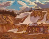 No. 4 Loading Pocket by Maurice Hall Haycock, 1973, oil on board, sold Aug 2024