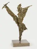 Orion V by Erich Fritz Reuter, 1967, Bronze mit goldbrauner Patina, auf Steinsockel montiert. Höhe: 64,5 cm (ohne Sockel) (25 ⅜ in. (ohne Sockel)), sold Jun 2017