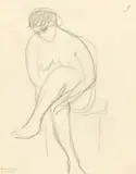 Sitzender Akt by Alexej von Jawlensky, Um 1910, Bleistift auf Papier, sold Nov 2015