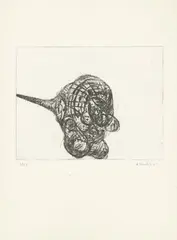 Kopf by Georg Baselitz, 1964, Radierung und Vernis mou auf Velin, sold Jun 2018
