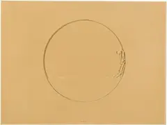 Paar am Kreisrand by Fritz Koenig, 1990, Kartonrelief, sold Oct 2018