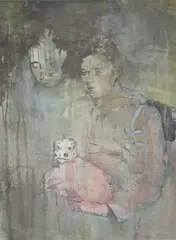 Brüder by Miriam Vlaming, 2004, Öl auf Leinwand, sold May 2022