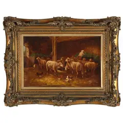 Sheep Watering by H. Capezzi, Oil on canvas (lined), sold May 2026