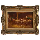 Sheep Watering by H. Capezzi, Oil on canvas (lined), sold May 2026