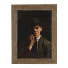 Portrait of a Man with a Monocle by Constantin Bermyn, Oil on canvas (lined), sold May 2026