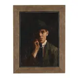 Portrait of a Man with a Monocle by Constantin Bermyn, Oil on canvas (lined), sold May 2026