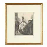 Moravian Church, Winston-Salem, North Carolina by Louis Orr, Etching, sold May 2026