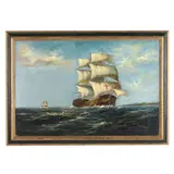 Clipper Ship at Sea by Bram Pak, Oil on canvas, sold May 2026
