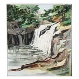 Waterfall by Doris Buchanan, Oil on canvas, sold May 2026