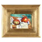 Small Still Life with Fruit by Diane Kraudelt, Oil on board, sold May 2026