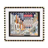 Changuitos de la Ciudad by Pedro Friedeberg, Print in colors in custom Pedro Friedeberg ebonized and gilt-decorated wood frame, sold May 2026