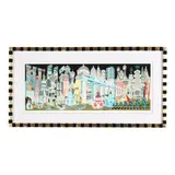 Architectura Alfabetizada (Alphabetized City) by Pedro Friedeberg, Print in colors in custom Pedro Friedeberg ebonized and gilt-decorated wood frame, sold May 2026