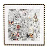 Codice Miguelito by Pedro Friedeberg, Print in colors in custom Pedro Friedeberg ebonized and gilt-decorated wood frame, sold May 2026