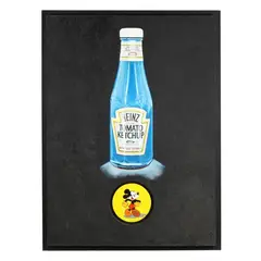 Heinz Blue Ketchup and Mickey Mouse by Bernard Martin, Oil and alkyd on canvas, sold May 2026