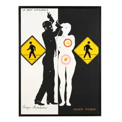 La Nuit Espagnole by Bernard Martin, Oil and alkyd on canvas assembled with acrylic on panel, sold May 2026