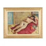 Reclining Nude by José Requena, Oil on Masonite, sold May 2026