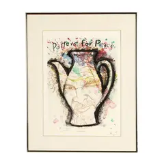 Potters for Peace Poster by Robert Carston Arneson, Offset lithographic poster in colors, sold May 2026