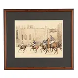 Framed Polo Print by Anne Lattimore, Hand-colored etching on paper, sold May 2026