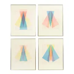 Origami Suite (Complete Series of Four Works) by Harvey Littleton, Color vitreographs (intaglio prints from glass plates), sold May 2026