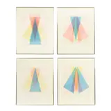 Origami Suite (Complete Series of Four Works) by Harvey Littleton, Color vitreographs (intaglio prints from glass plates), sold May 2026