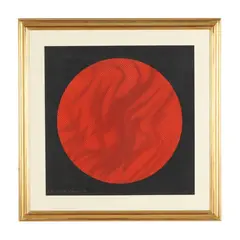 Red Circle on Black by Henry C. Pearson, Stone lithograph in colors, sold May 2026