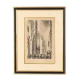 Broadway at Times Square by Adriaan Lubbers, Lithograph, sold May 2026