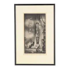 Bridge Builders, Mackinac Straits by Reynold Weidenaar, Mezzotint, sold May 2026
