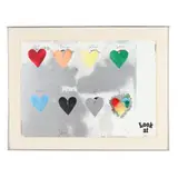 Eight Hearts by Jim Dine, Color screenprint on textured paper, sold May 2026