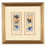 Soleil et Lune I / Soleil et Lune II (Two Works) by Georges Braque, Each a lithograph in color, sold May 2026
