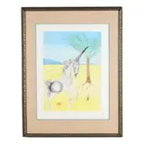 Joseph (Unicorn) by Salvador Dalí, Color stencil over etching on Rives, sold May 2026