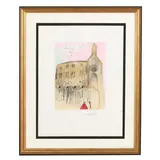 (Château de Gala) Gala's Castle by Salvador Dalí, Hand-colored etching on Rives paper, sold May 2026