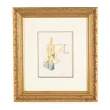 Hell Canto 5: Minos by Salvador Dalí, Woodcut engraving in colors, sold May 2026
