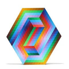 Kezdi by Victor Vasarely, An editioned acrylic painting on wood, sold May 2026