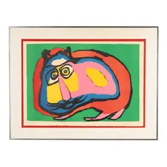 Cat by Karel Appel, Lithograph in colors, sold May 2026
