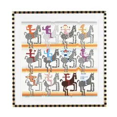 Pony by Pedro Friedeberg, Print in colors in custom Pedro Friedeberg ebonized and gilt-decorated wood frame, sold May 2026