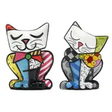 Happy Cat / Squeaki (Two Works) by Romero Britto, Hand-painted sculptural multiples handcrafted in resin, sold May 2026