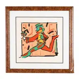 Runner on Brown by Peter Max, Silkscreen print in colors, sold May 2026