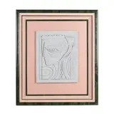 Lady of Crete by Anthony Quinn, Vellum relief sculpture, sold May 2026