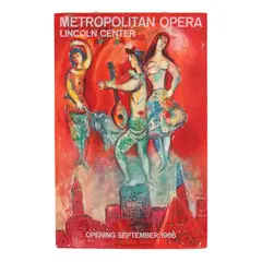 Metropolitan Opera, Lincoln Center by Marc Chagall, Lithographic poster in colors, sold May 2026