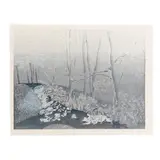 Penland Grounds in Summer by Jean W. McLaughlin, Monotype on paper, sold May 2026