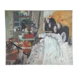 Interior with Objects by Margaret Bardwell White, Oil on canvas, sold Apr 2026
